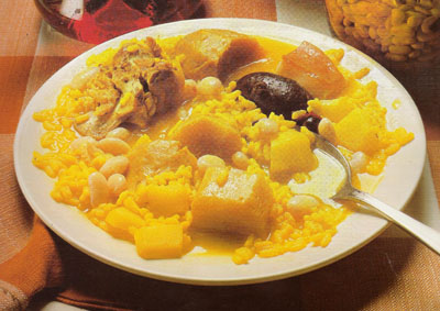 Reis mit Bohnen und Rüben